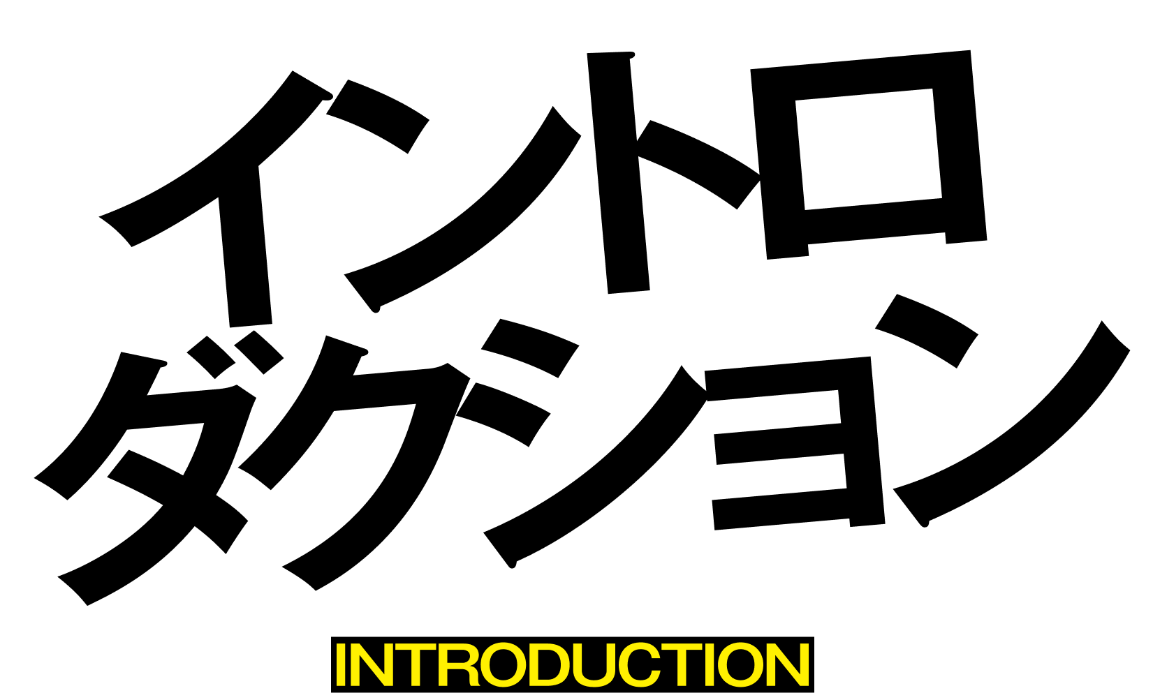 イントロダクション INTRODUCTION